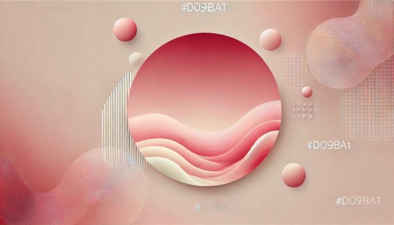 Abstract design using the D09BA1 hex color code with pink and pastel tones.